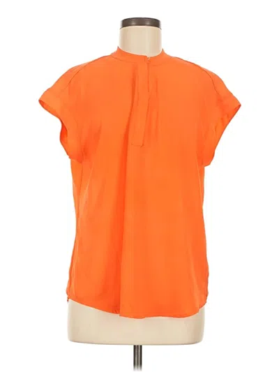 Pre-owned Cynthia Steffe Short Sleeve Blouse In Orange