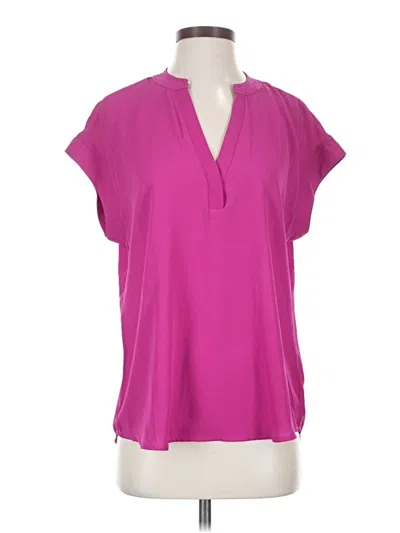 Pre-owned Cynthia Steffe Short Sleeve Blouse In Pink