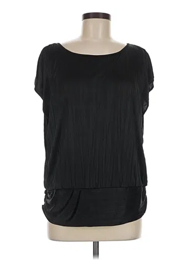 Pre-owned Cynthia Steffe Short Sleeve Top Black Scoop Neck Tops