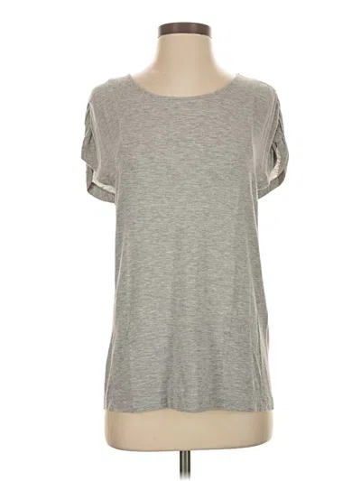 Pre-owned Cynthia Steffe Short Sleeve Top Gray Boatneck Tops