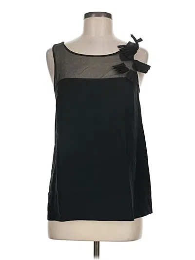 Pre-owned Cynthia Steffe Sleeveless Silk Top Black One Shoulder Neckline Tops