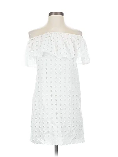 Pre-owned Cynthia Steffe Sleeveless Top White Strapless Neckline Tops