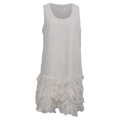 Pre-owned Cynthia Steffe "white Heron" Shift Mini Dress In White Polyester