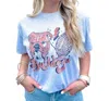 Cypress Slough Outfitters Leopard Lightening Bulldogs Tee In Ash In Grey