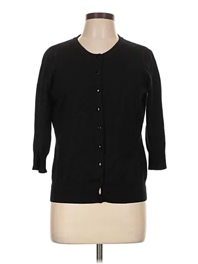Pre-owned Cyrus 3/4 Sleeve Top Black Crew Neck Tops