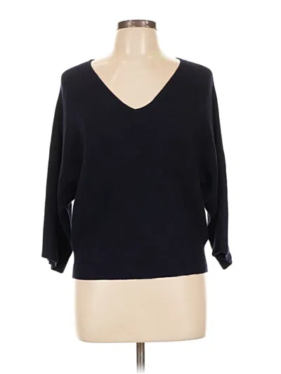 Pre-owned Cyrus 3/4 Sleeve Top Black V-neck Tops