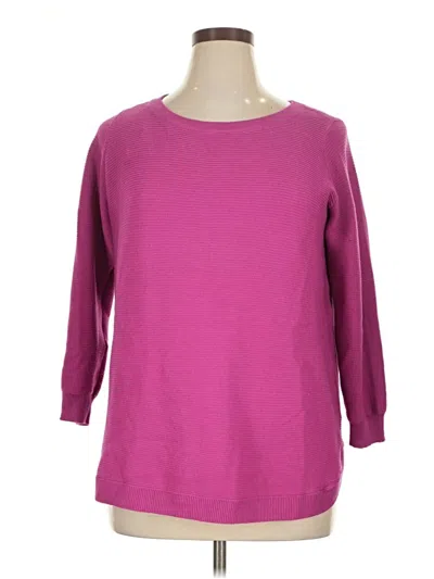 Pre-owned Cyrus 3/4 Sleeve Top Purple Boatneck Tops