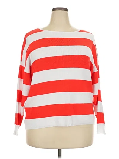 Pre-owned Cyrus 3/4 Sleeve Top Red Boatneck Tops