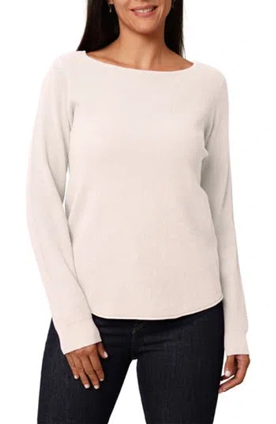 Cyrus Boat Neck Sweater In White