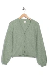 Cyrus Bow Cable Knit Cardigan In Green