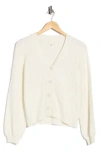 Cyrus Bow Cable Knit Cardigan In White