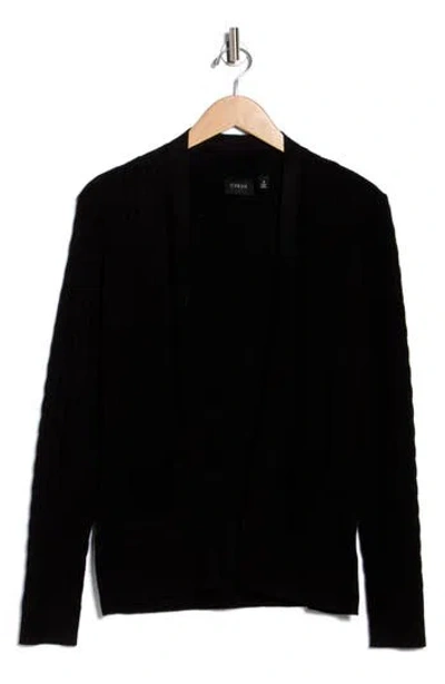 Cyrus Cable Knit Cardigan In Black