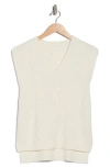 Cyrus Cable Knit Sweater Vest In Neutral