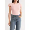 Cyrus Cap Sleeve Rib Top
