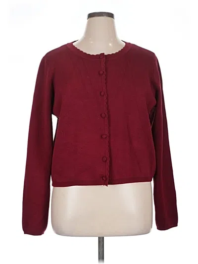 Pre-owned Cyrus Cardigan Sweater In Burgundy