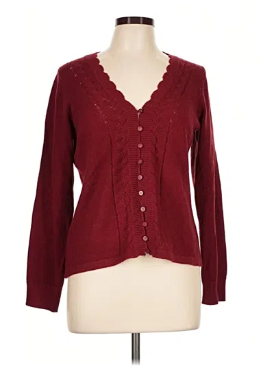 Pre-owned Cyrus Cardigan Sweater In Burgundy
