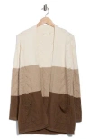 Cyrus Colorblock Pointelle Cardigan In Gold