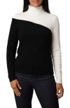 Cyrus Colorblock Rib Knit Top In Black