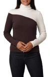 Cyrus Colorblock Rib Knit Top In Brown