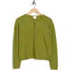 Cyrus Crewneck Button Front Cardigan In Green