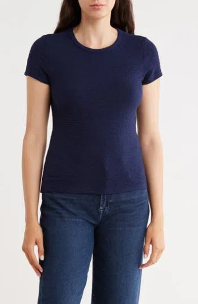 Cyrus Crewneck Cap Sleeve Top In Black
