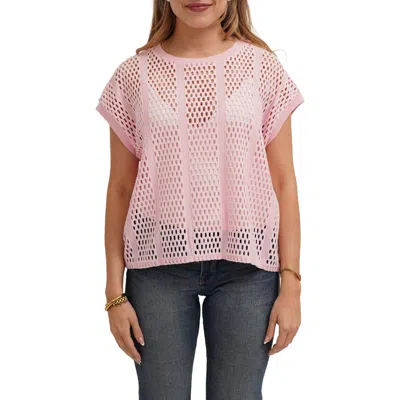 Cyrus Crewneck Dolman Top In Pink