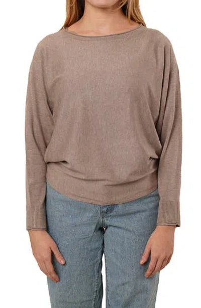Cyrus Dolman Sleeve Sweater In Brown