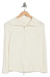 Cyrus Double Zip Cardigan In White