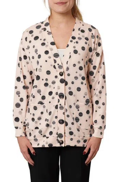 Cyrus Drop Shoulder Dot French Terry Sweater In Blue