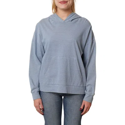 Cyrus Drop Shoulder Hoodie In Blue