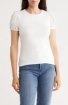 Cyrus Eyelet Sleeve T-shirt In White