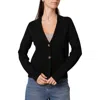Cyrus Front Button Cardigan In Black