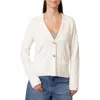 Cyrus Front Button Cardigan In White