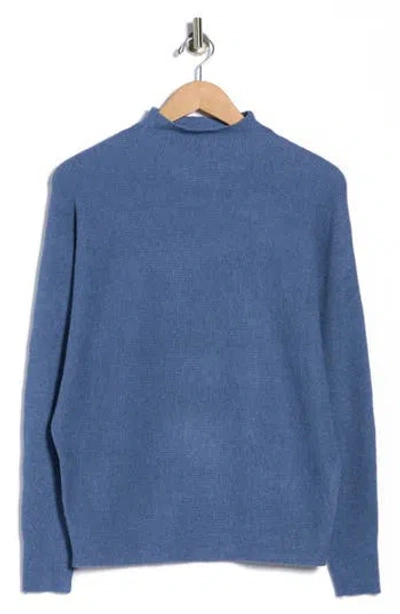 Cyrus Funnel Neck Dolman Sleeve Sweater In Blue