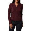 Cyrus Grommet Trim Rib Top In Burgundy