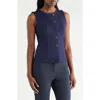 Cyrus Lace Trim Button-up Vest In Black