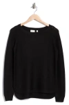 Cyrus Link Stitch Tunic Sweater In Black