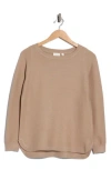 Cyrus Link Stitch Tunic Sweater In Brown