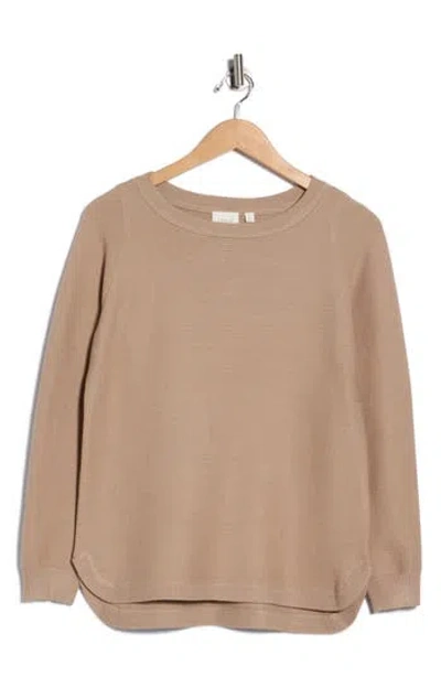 Cyrus Link Stitch Tunic Sweater In Brown