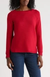 Cyrus Link Stitch Tunic Sweater In Red