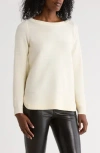 Cyrus Link Stitch Tunic Sweater In White