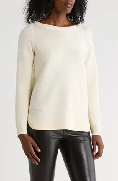 Cyrus Link Stitch Tunic Sweater In White