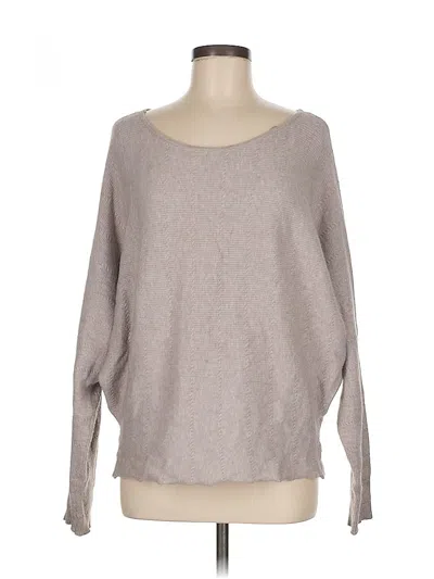 Pre-owned Cyrus Long Sleeve Top Gray Boatneck Tops