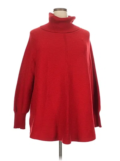 Pre-owned Cyrus Long Sleeve Top Red Turtleneck Tops