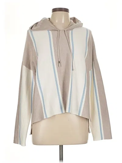 Pre-owned Cyrus Long Sleeve Top Tan Cowl Neck Tops
