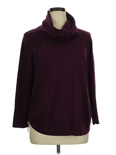 Pre-owned Cyrus Long Sleeve Turtleneck In Burgundy