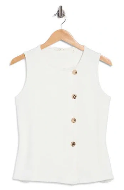 Cyrus Milano Knit Button Tank In White