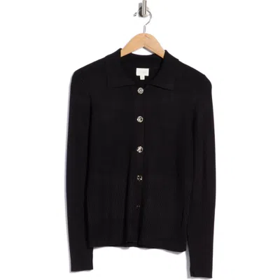 Cyrus Novelty Button Cardigan In Black