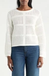 Cyrus Novelty Open Stitch Sweater In Brown