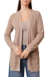 Cyrus Open Front Pocket Cardigan In Neutral